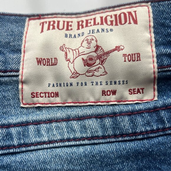 True Religion Geno Relaxed Slim Fit Medium Dusty Wash Jeans Mens Size 38 100% - Picture 3 of 12